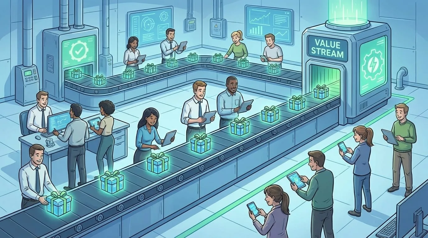 Shift from project delivery to long-lived product teams and outcomes
