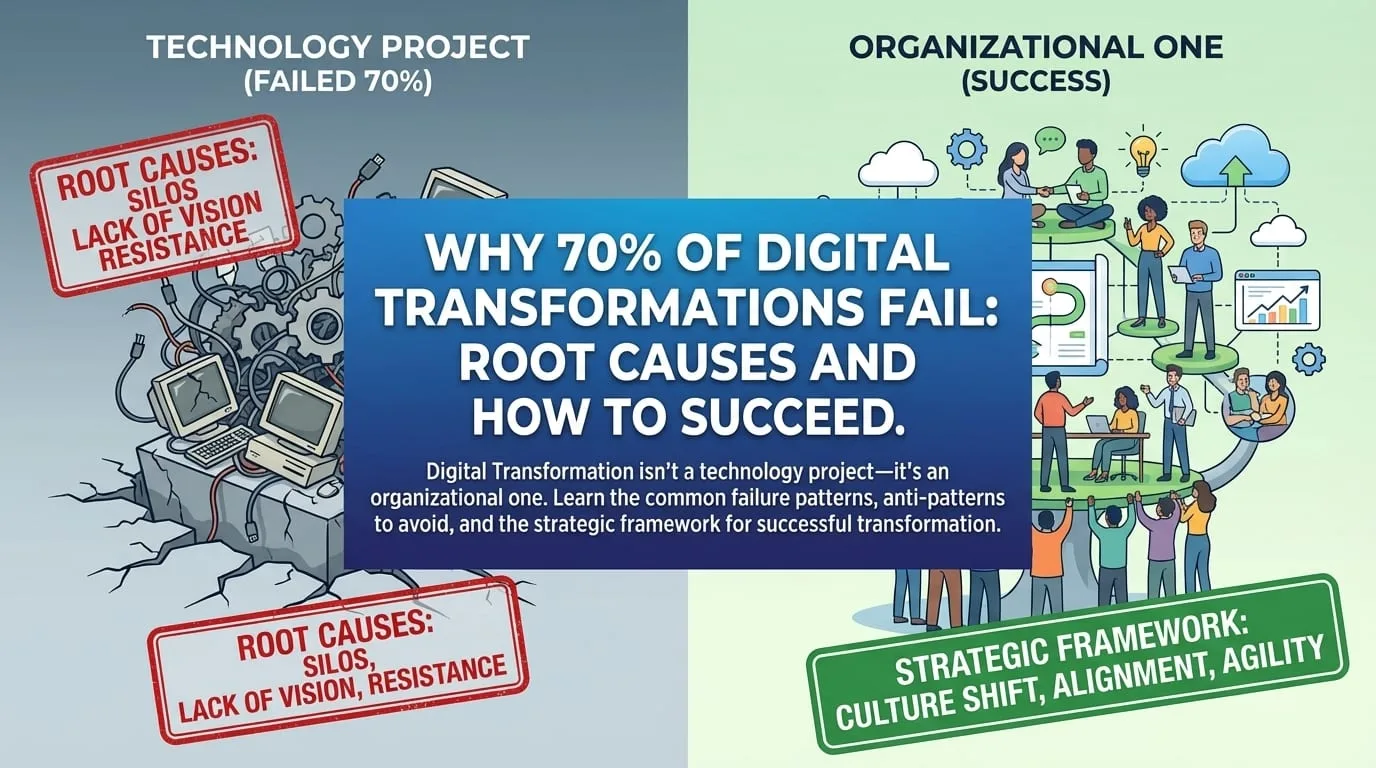 Why 70% of Digital Transformations Fail: Root Causes and How to Succeed